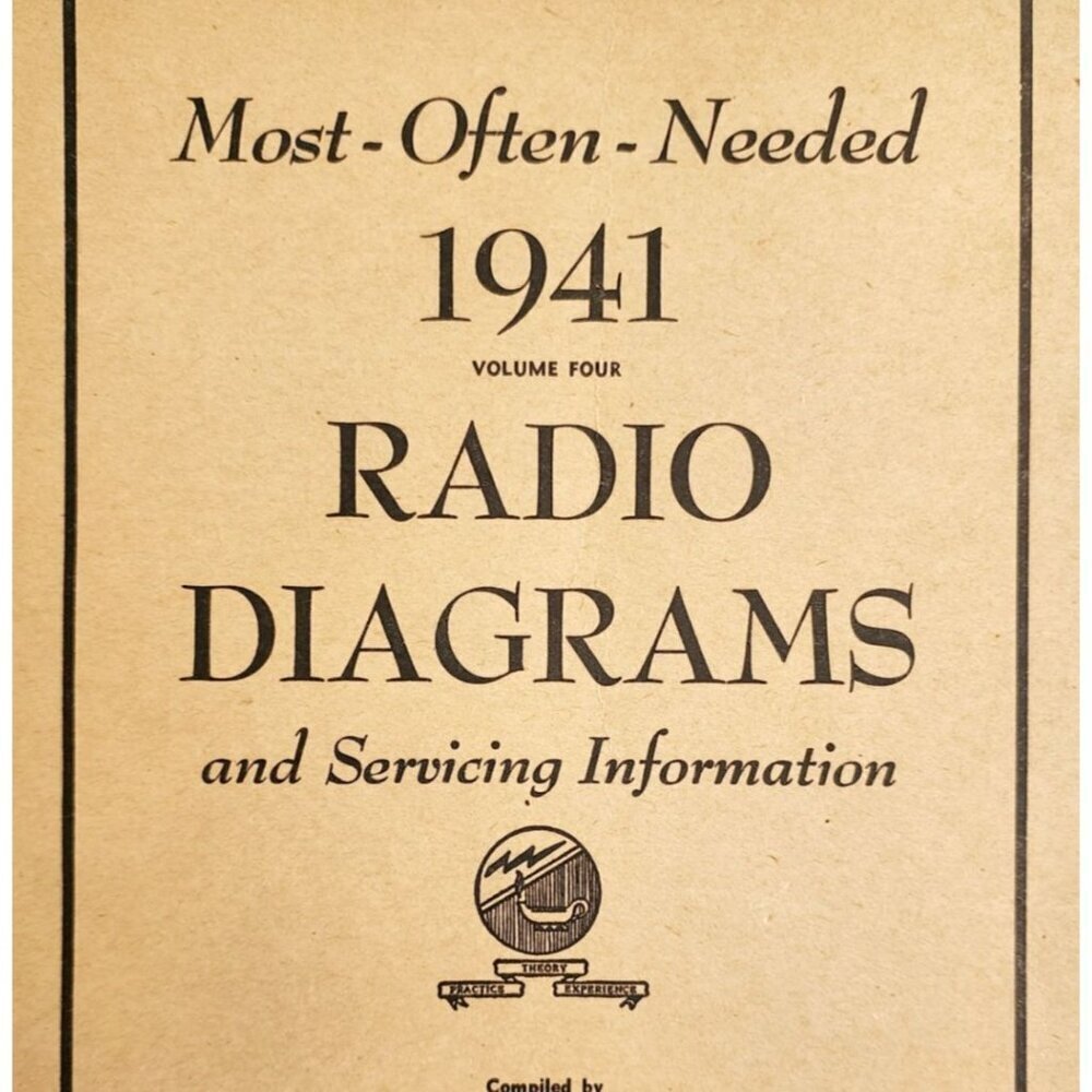 1941 Radio Diagrams Most Often Needed PB Manual Servicing Information Vol 4 DWR5